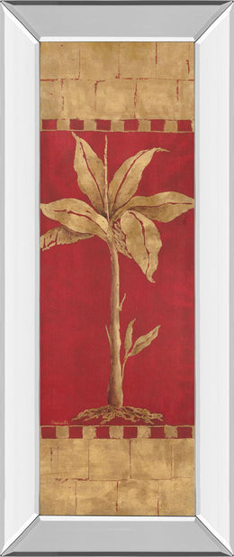 Mirrored Frame Palm Pizzazz I By Angela Ferrante 18X42 Mirror Frame Print