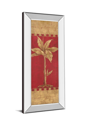 Mirrored Frame Palm Pizzazz I By Angela Ferrante 18X42 Mirror Frame Print