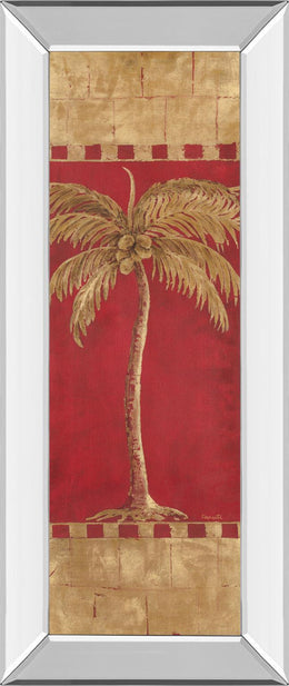 Mirrored Frame Palm Pizzazz Ii By Angela Ferrante 18X42 Mirror Frame Print