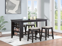 Elliston  Counter Height Dining Table Set Dark Grey