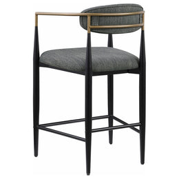 Tina Fabric Upholstered Bar Chair Dark Grey (Set of 2)