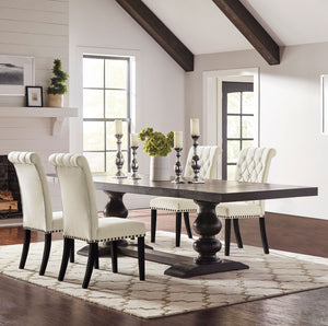 Phelps  Rectangular Dining Table Set Distressed Noir