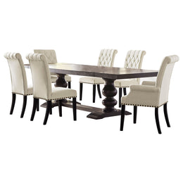 Phelps  Rectangular Dining Table Set Distressed Noir
