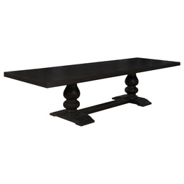 Phelps  Rectangular Dining Table Set Distressed Noir