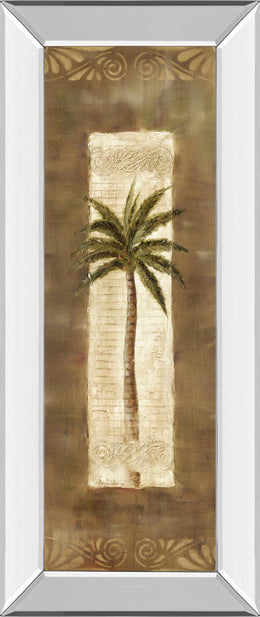 Mirrored Frame Scroll Palm Ii By Carol Robinson 18X42 Mirror Frame Print