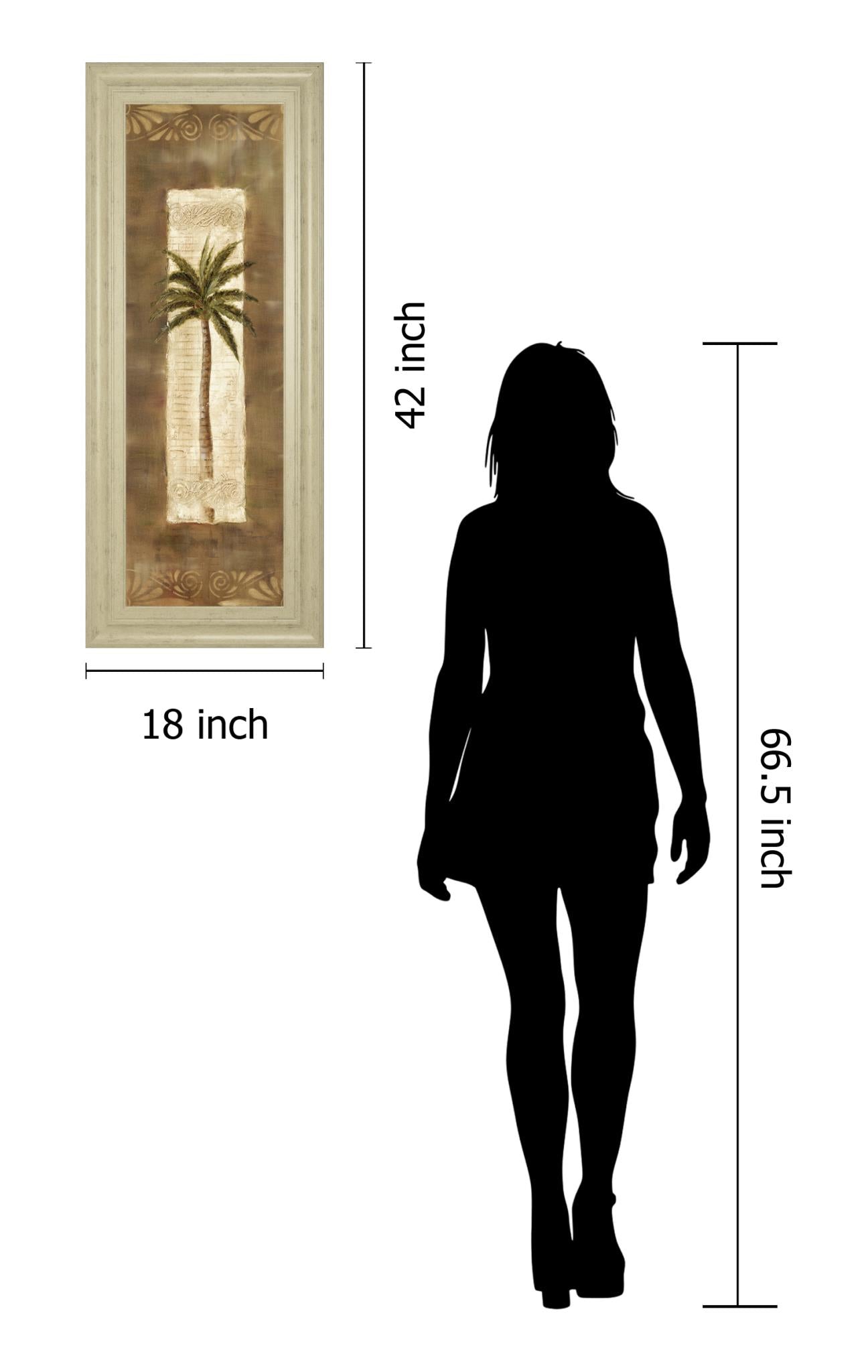 Scroll Palm Ii By Carol Robinson 18X42 Framed Print