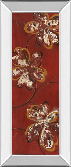 Mirrored Frame Flowers Dancing Ii By Katrina Craven 18X42 Mirror Frame Print