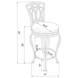 Adamsville Upholstered Swivel Bar Stool Black