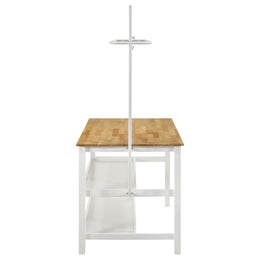 Edgeworth  Kitchen Island Counter Table Set White