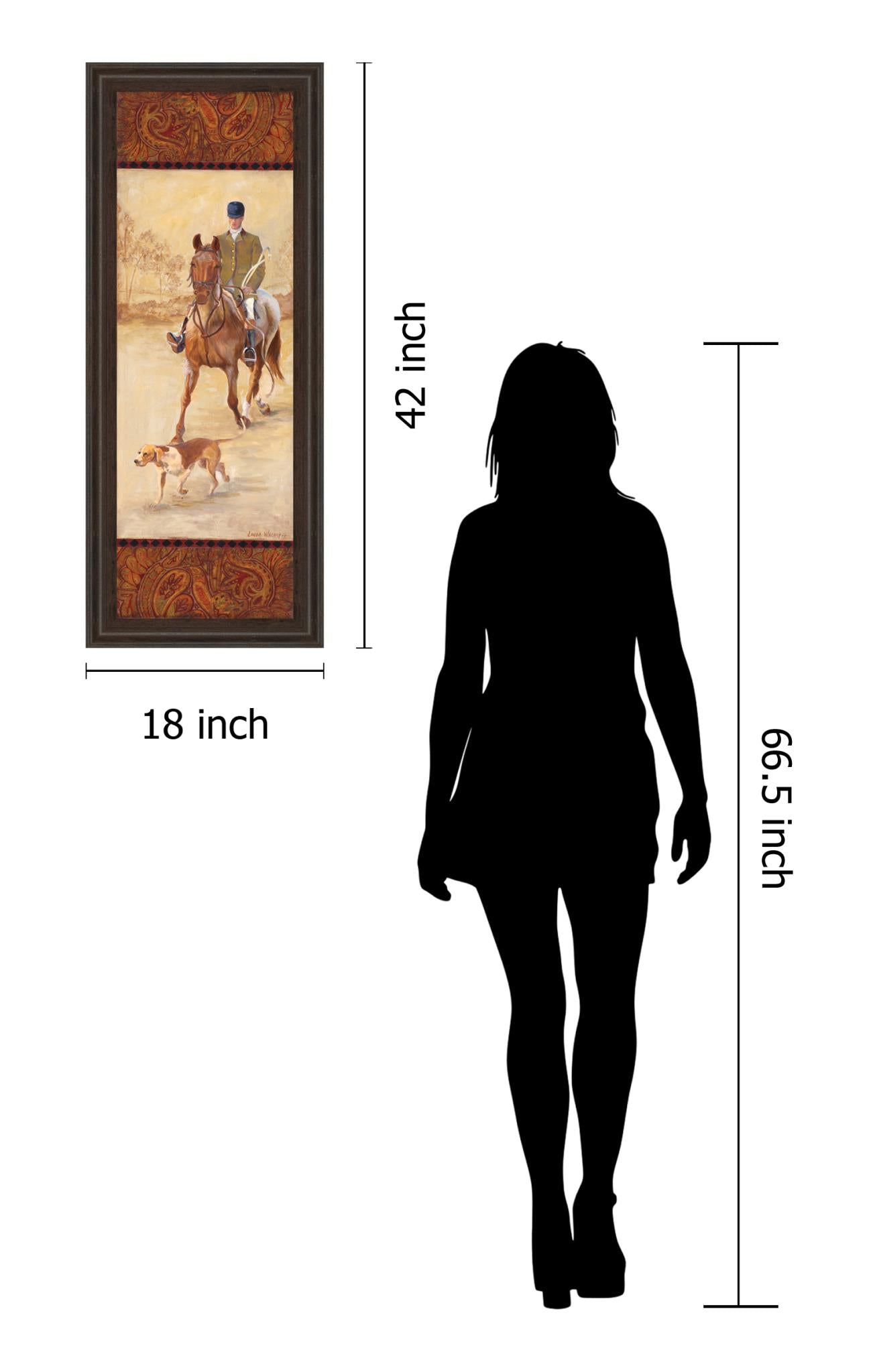 On The Hunt Ii By Linda Wacaster 18X42 Framed Print