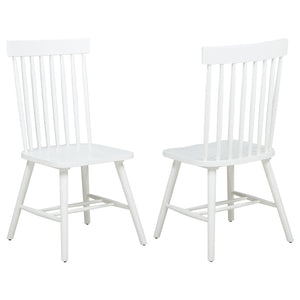Andrews Windsor Spindle  Dining Side Chair White (Set of 2)