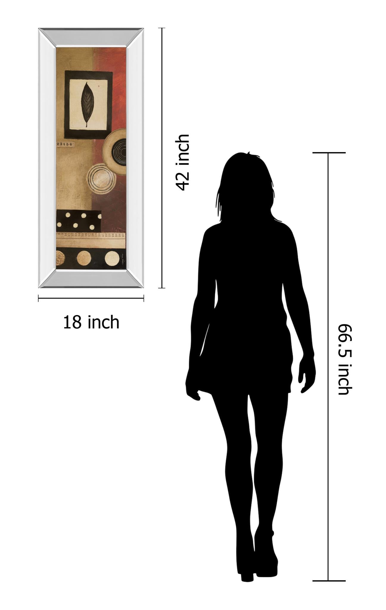 Mirrored Frame Radius Panel I By Kimberly Poloson 18X42 Mirror Frame Print