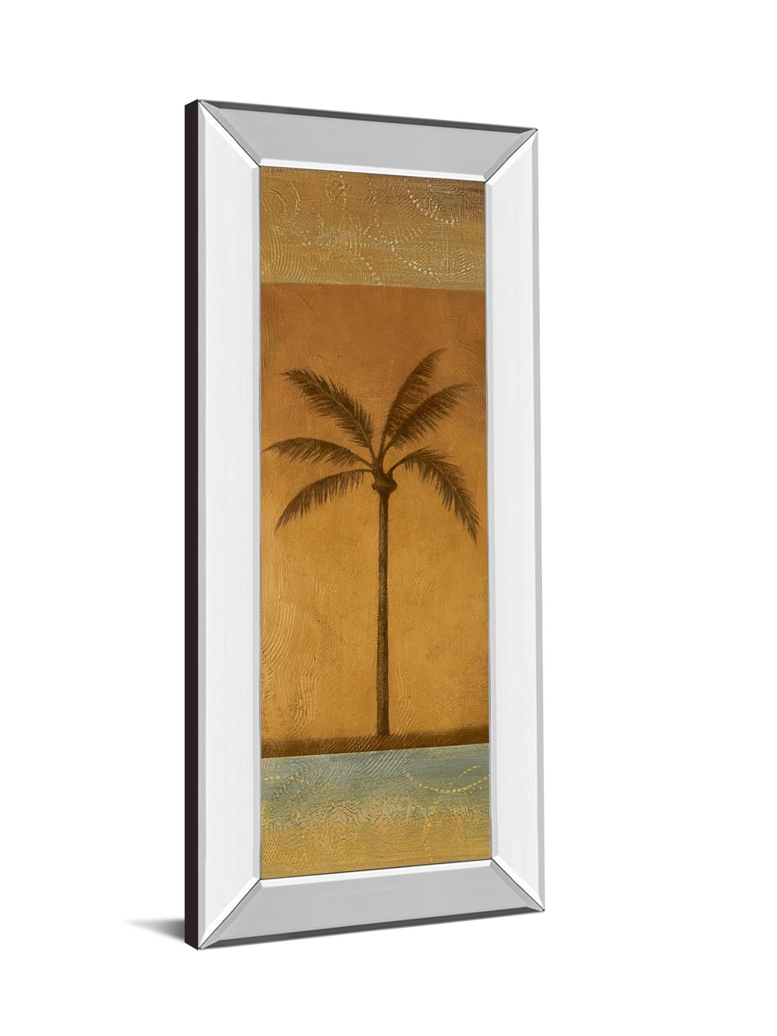 Mirrored Frame Golden Palm I By Jordan Grey 18X42 Mirror Frame Print