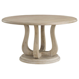 Trofello  Round Dining Table Set White Washed