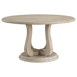 Trofello  Round Dining Table Set White Washed
