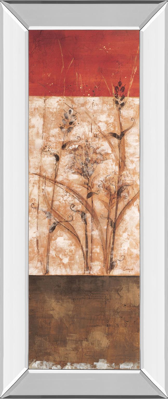 Mirrored Frame Fresco Ii By Loretta Linza 18X42 Mirror Frame Print