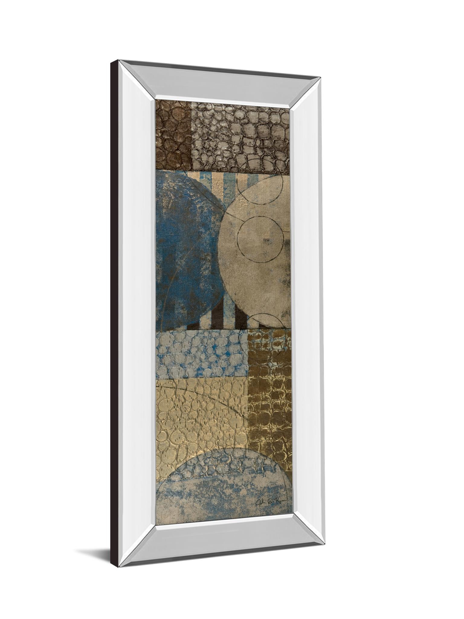 Mirrored Frame Bubble Structure Ii By John Kime 18X42 Mirror Frame Print