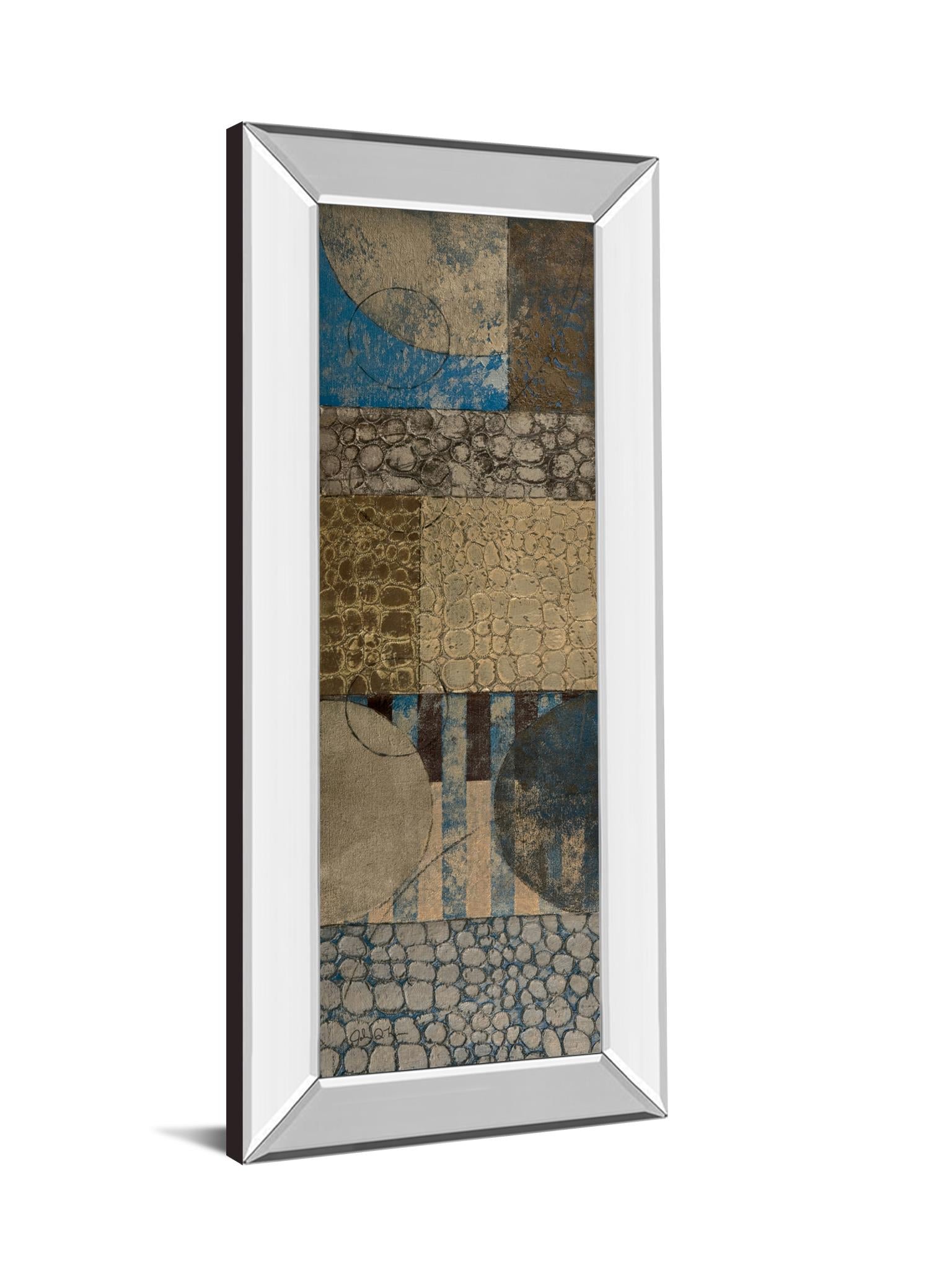 Mirrored Frame Bubble Structure I By John Kime 18X42 Mirror Frame Print