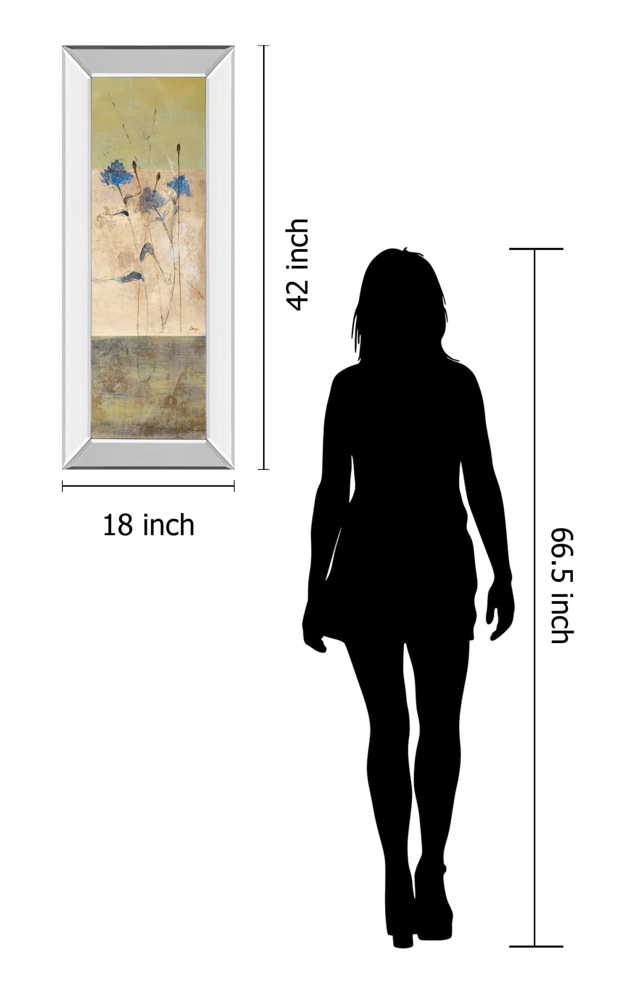 Mirrored Frame Kimono Ii By Loretta Linza 18X42 Mirror Frame Print