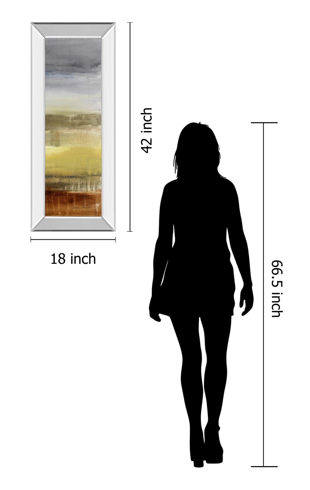 Mirrored Frame Summer Rain I By Lanie Loreth 18X42 Mirror Frame Print