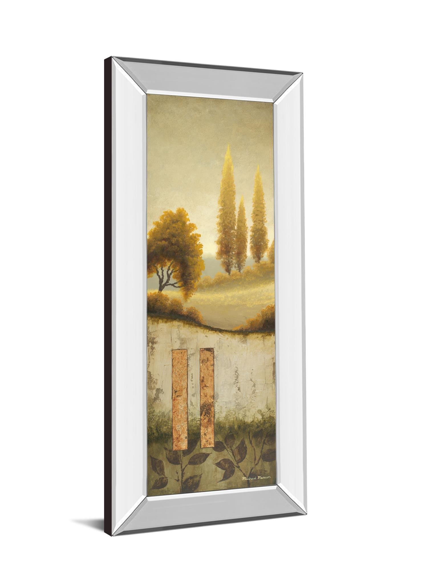 Mirrored Frame Beyond The Village By Michael Marcon 18X42 Mirror Frame Print
