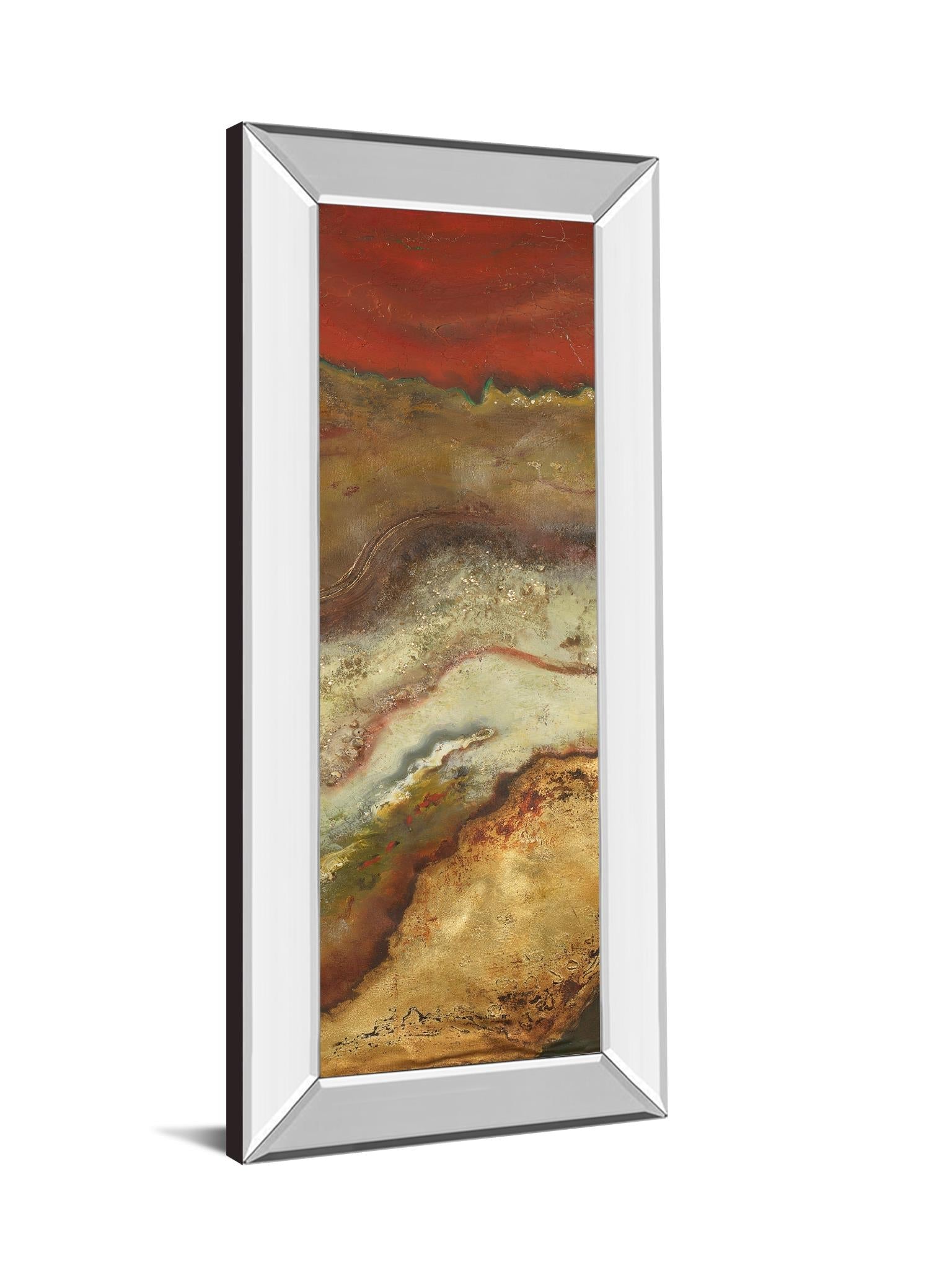 Mirrored Frame Tierra Panel Ii By Patricia Pinto 18X42 Mirror Frame Print