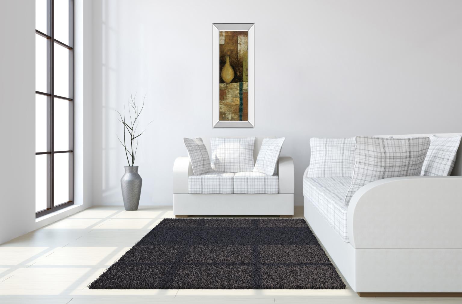 Mirrored Frame Autumn Solitude I By John Kime 18X42 Mirror Frame Print
