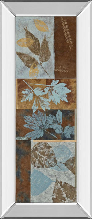 Mirrored Frame Blue Fusion Panel Ii By Jeni Lee 18X42 Mirror Frame Print