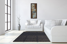 Blue Fusion Panel Ii By Jeni Lee 18X42 Framed Print