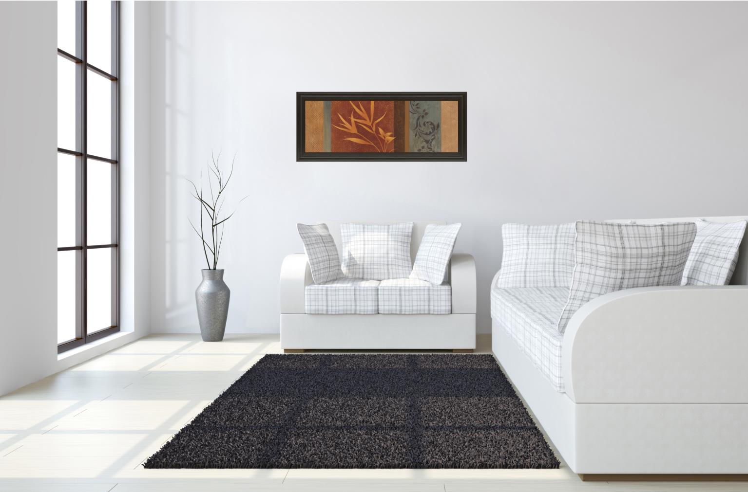 Leaf Silhouette I By Jordan Grey 18X42 Framed Print