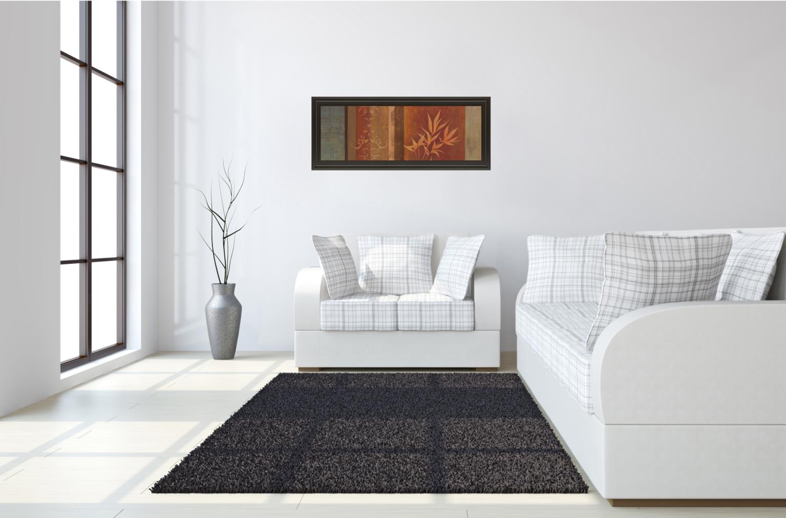 Leaf Silhouette Ii By Jordan Grey 18X42 Framed Print