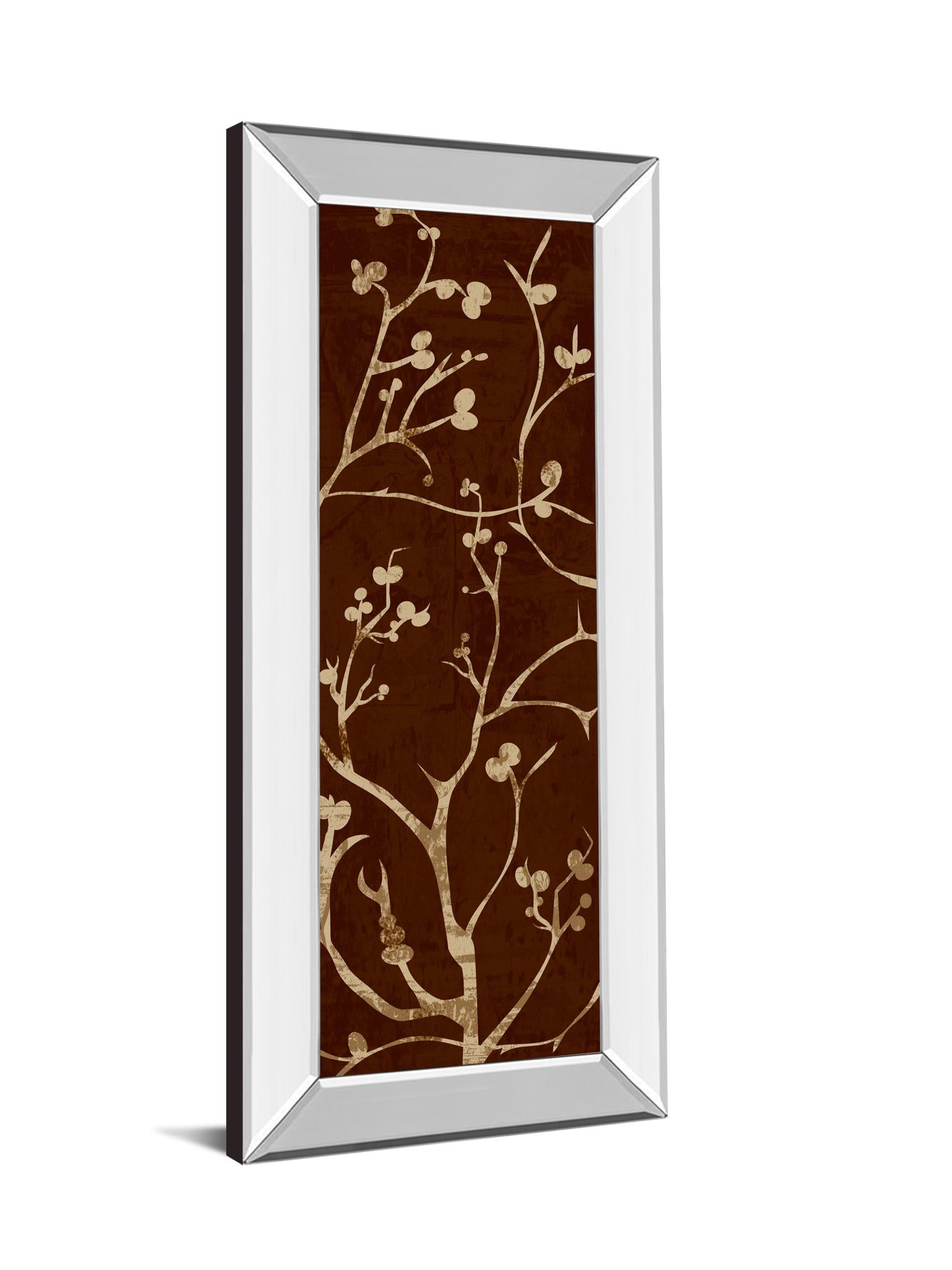 Mirrored Frame Branching Out I By Diane Stimson 18X42 Mirror Frame Print
