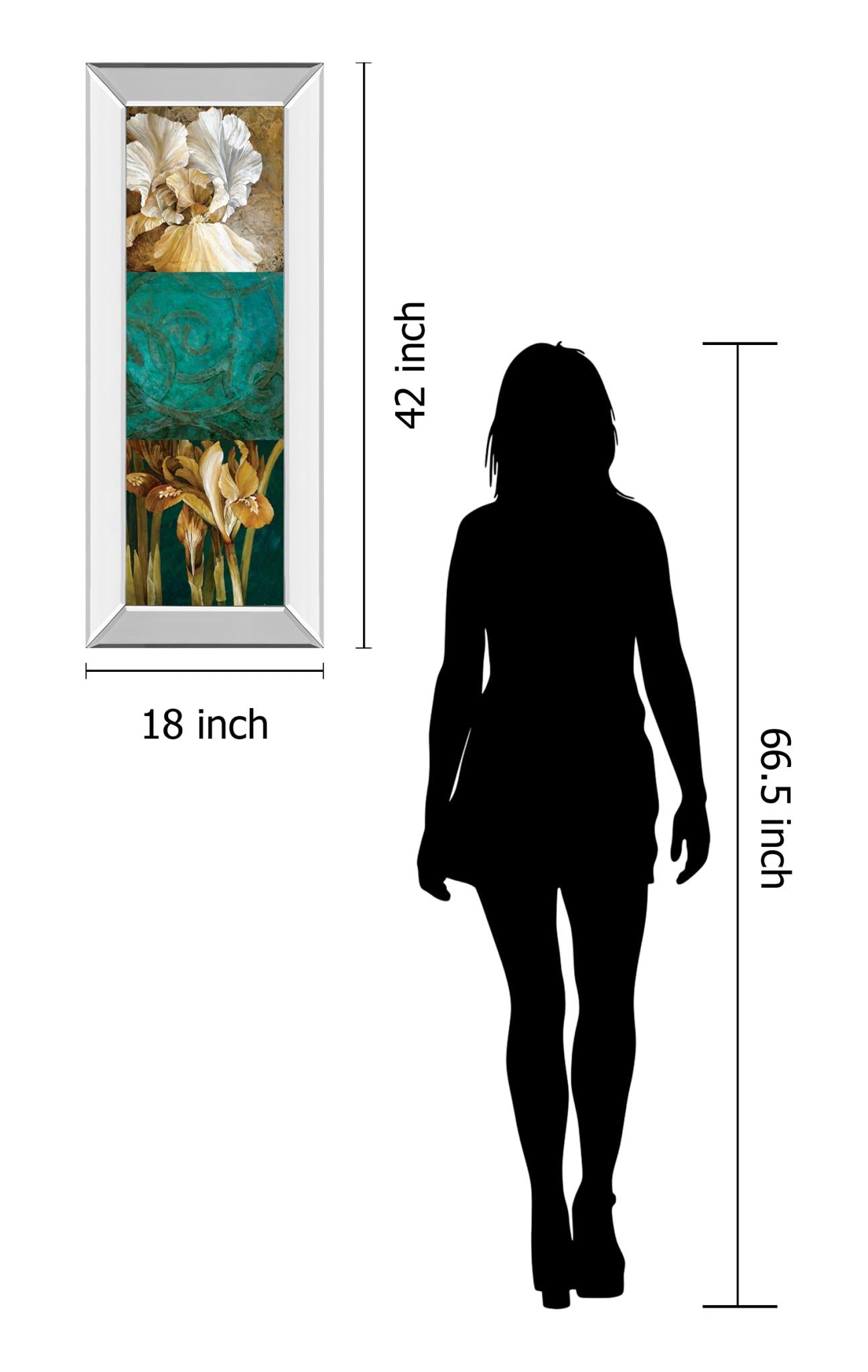 Mirrored Frame From My Garden Ii By Linda Thompson 18X42 Mirror Frame Print