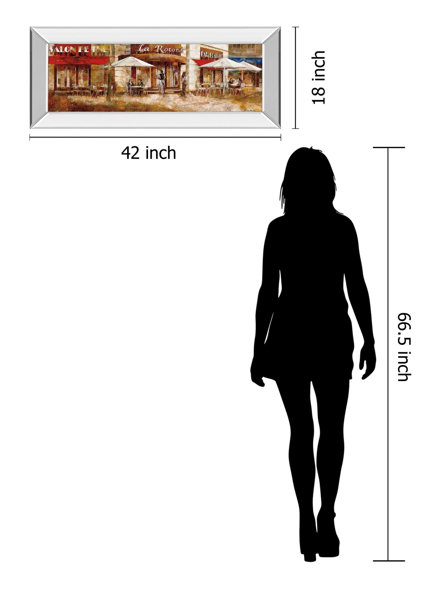 Mirrored Frame La Rolende By Noemi Martin 18X42 Mirror Frame Print