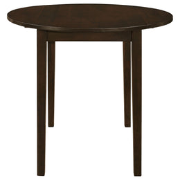 Bucknell  Round Drop Leaf Dining Table Set Cappuccino