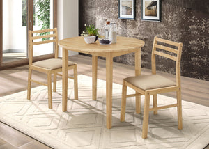 Bucknell  Round Drop Leaf Dining Table Set Cappuccino