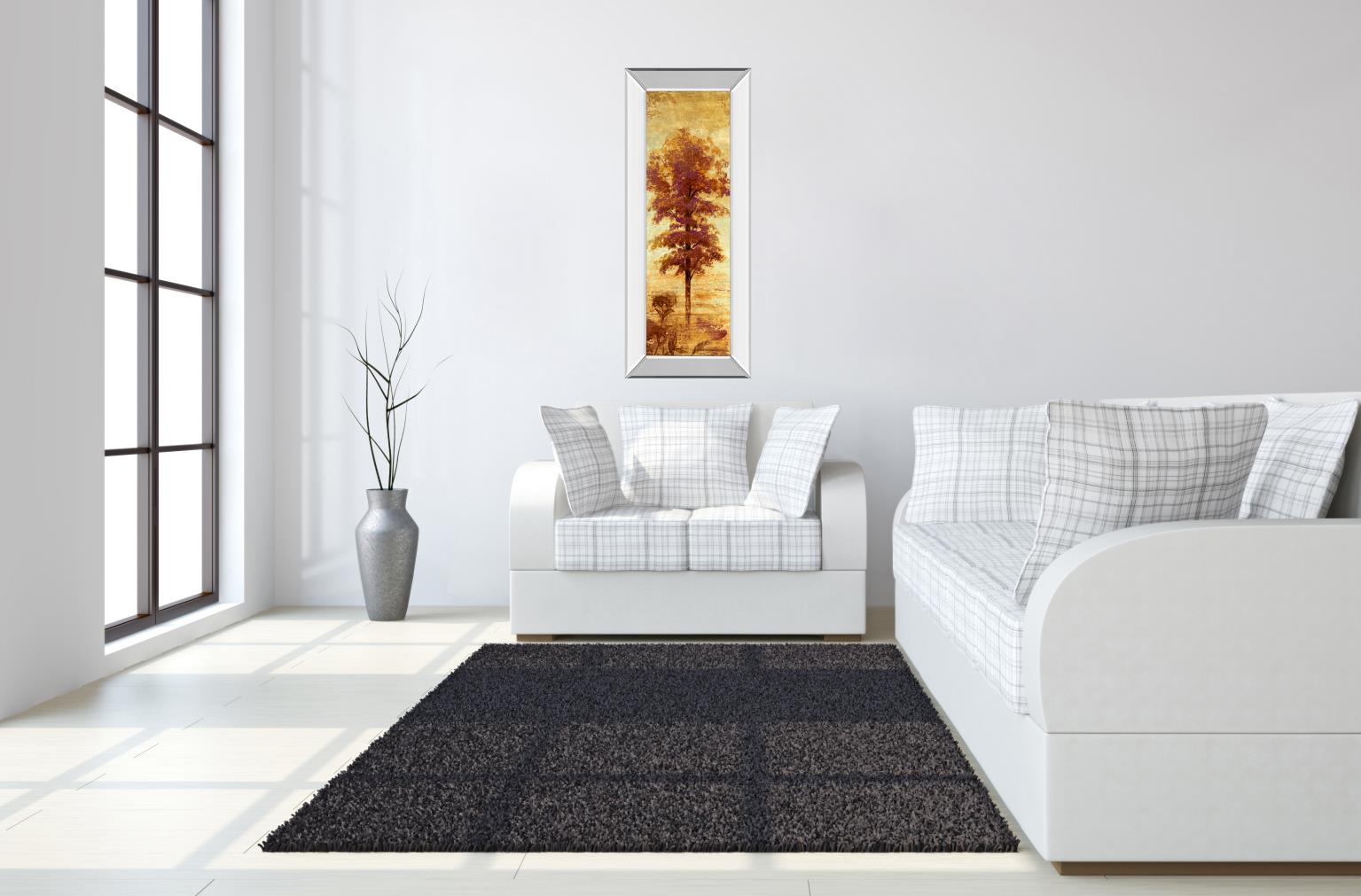 Mirrored Frame Early Autumn Chill I By Micheal Marcon 18X42 Mirror Frame Print