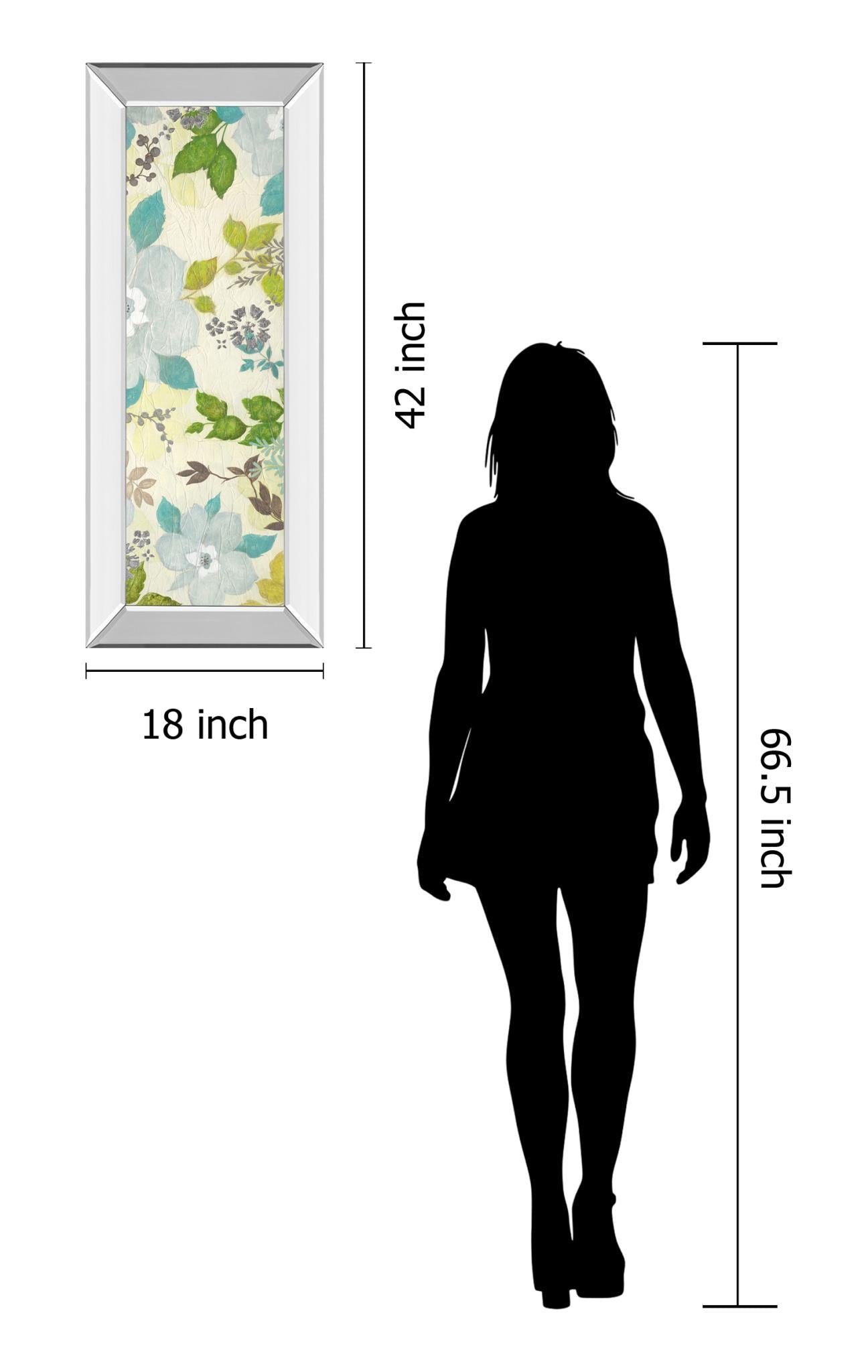 Mirrored Frame Fragrant Garden Ii By Tava Studios 18X42 Mirror Frame Print