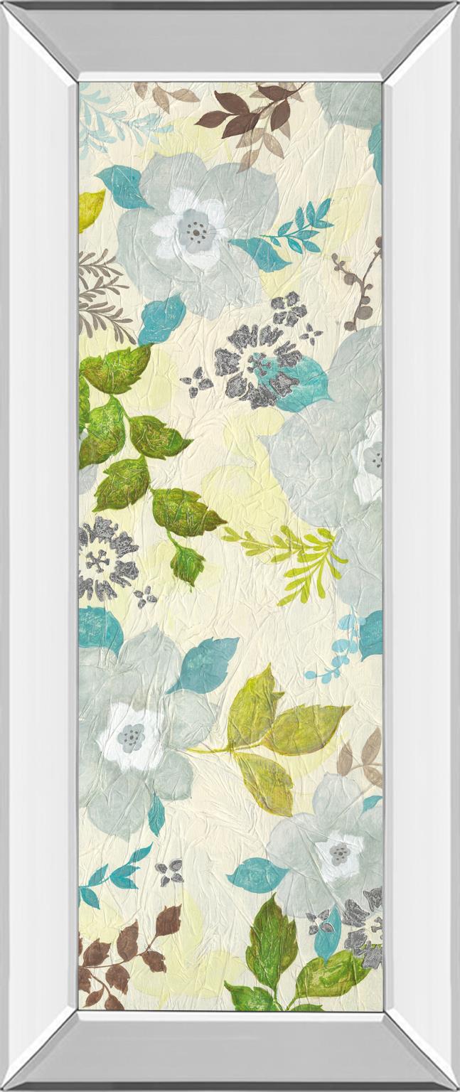 Mirrored Frame Fragrant Garden I By Tava Studios 18X42 Mirror Frame Print