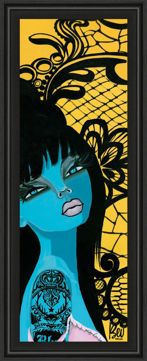 Ink Chiffon I By Bev HogueÂ  18X42 Framed Print