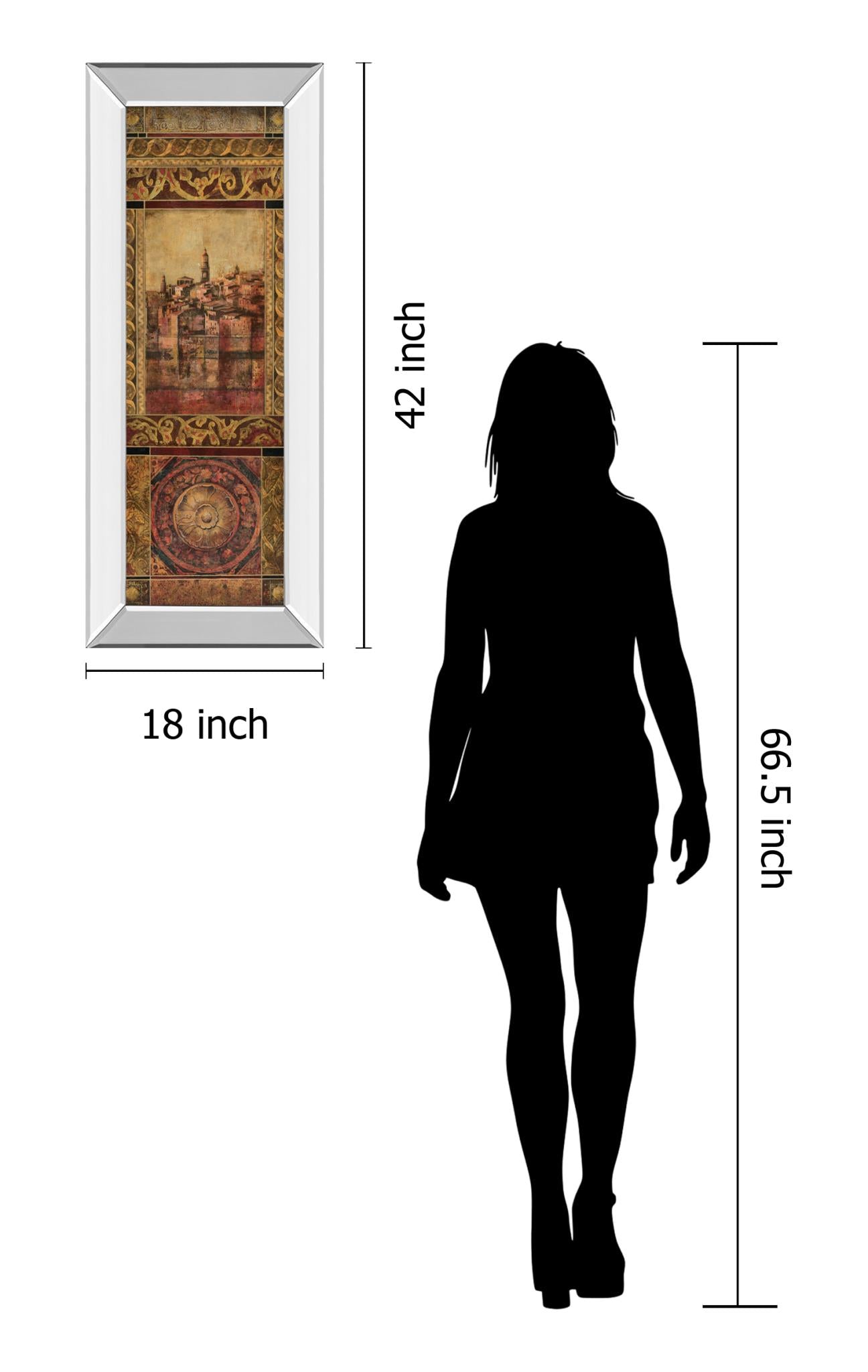 Mirrored Frame New Enchantment Ii By Douglas 18X42 Mirror Frame Print