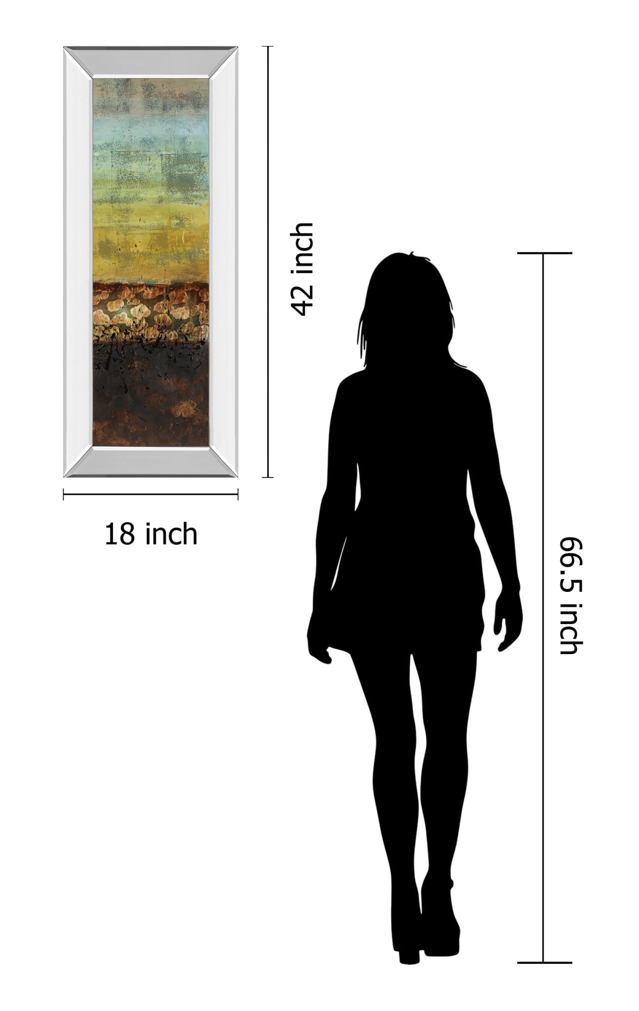 Mirrored Frame Subterranean I By Lanie Loreth 18X42 Mirror Frame Print