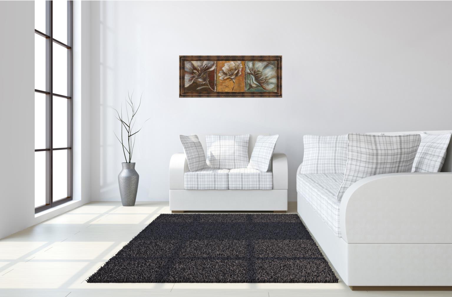 The Three Poppies I By Patricia Pinto 18X42 Framed Print
