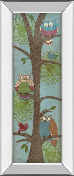 Mirrored Frame Fantasy Owls Panel Ii By Paul Brent 18X42 Mirror Frame Print