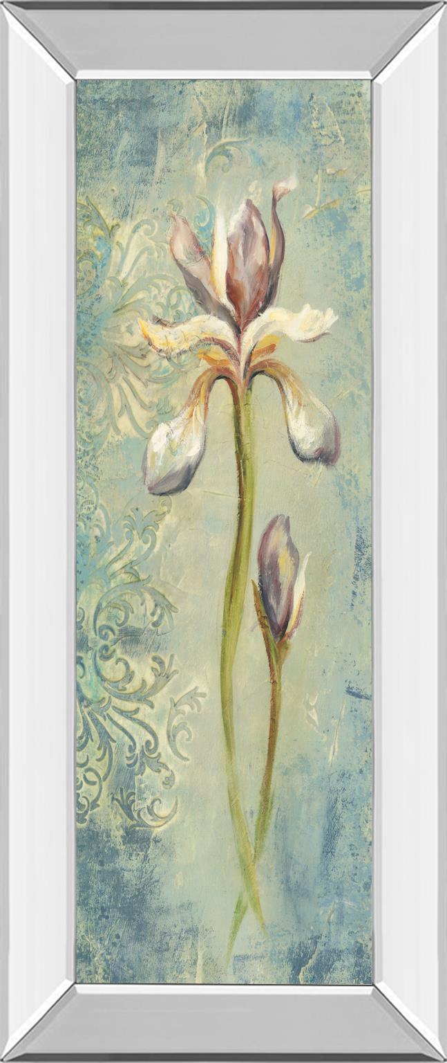Mirrored Frame Floral Xi By Lee Hazel 18X42 Mirror Frame Print