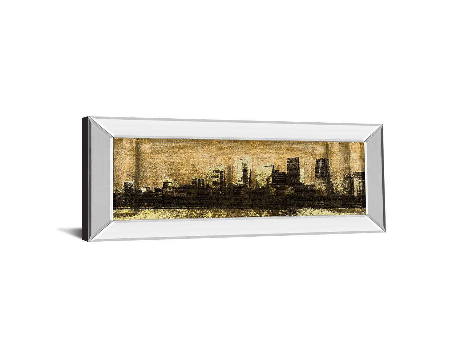 Mirrored Frame Defined City I By Sd Graphic Studio 18X42 Mirror Frame Print