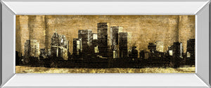 Mirrored Frame Defined City Ii By Sd Graphic Studio 18X42 Mirror Frame Print