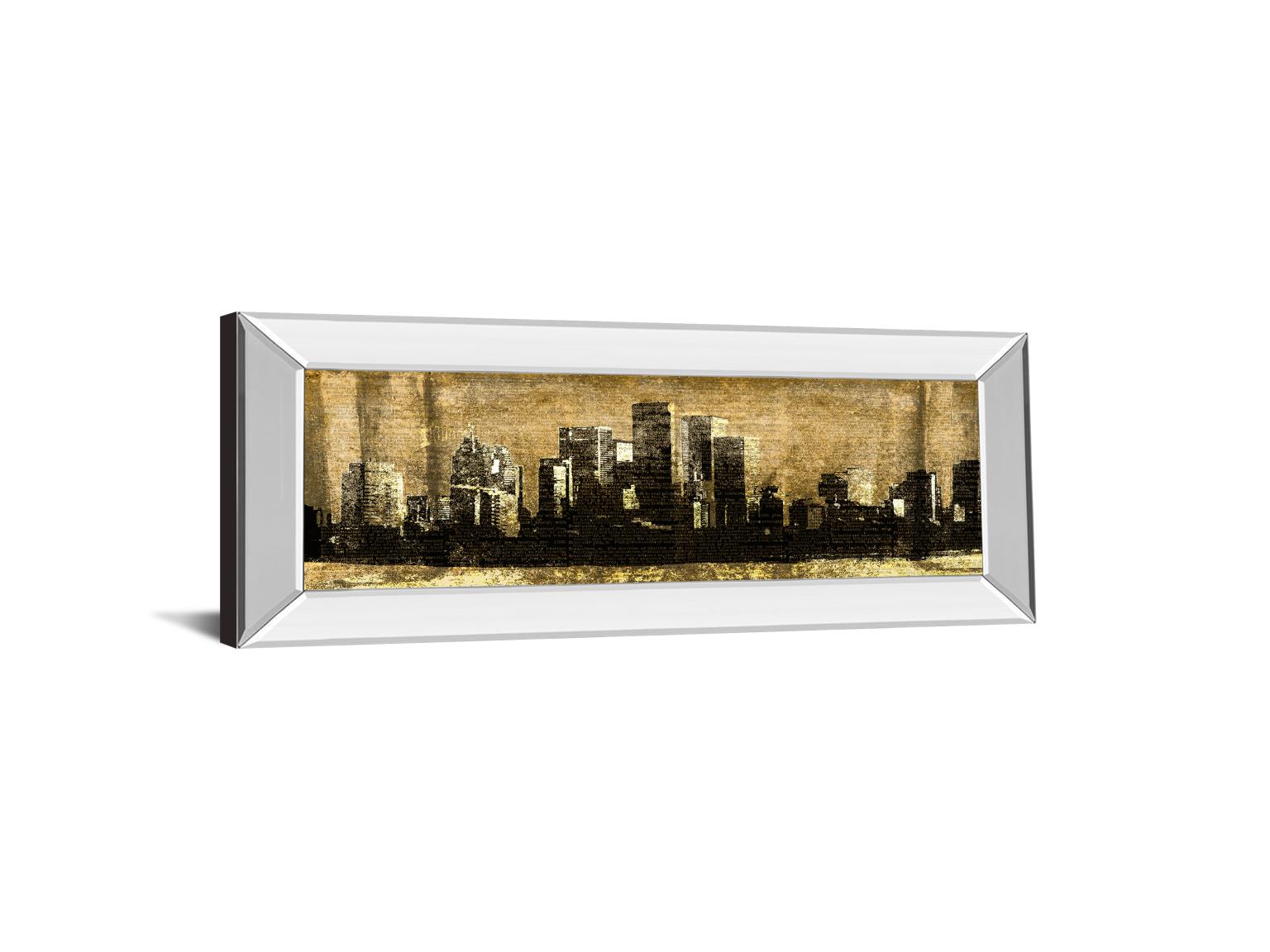 Mirrored Frame Defined City Ii By Sd Graphic Studio 18X42 Mirror Frame Print
