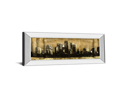 Mirrored Frame Defined City Ii By Sd Graphic Studio 18X42 Mirror Frame Print