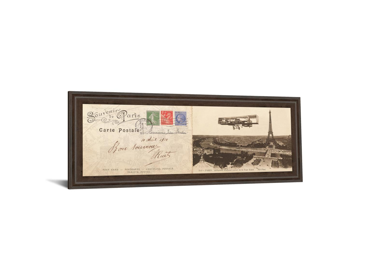 Lettre De Paris I By Wild Apple Graphics 18X42 Framed Print